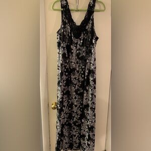 Black and White Floral Maxi Dress